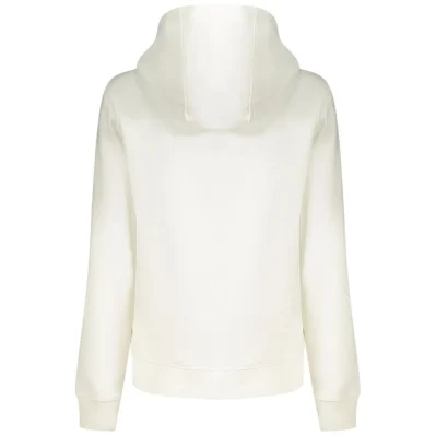 White Cotton Women's Hooded Sweater