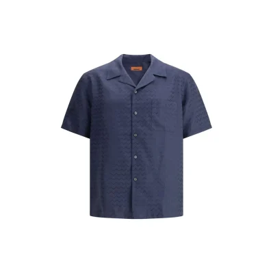 Bowling Shirt with shiny ZigZag pattern