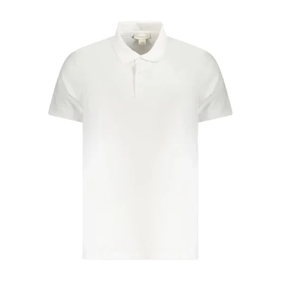 White Cotton Men Polo Shirt