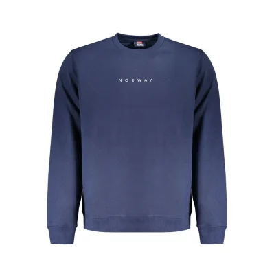 Blue Cotton Men Sweater