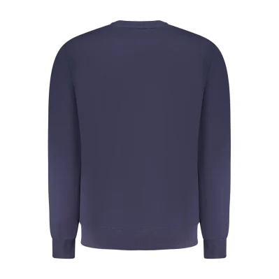 Blue Cotton Men Sweater