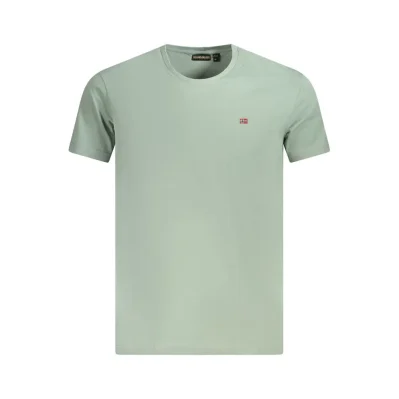Green Cotton Men T-Shirt