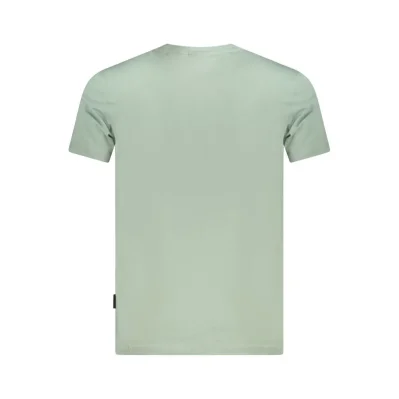 Green Cotton Men T-Shirt