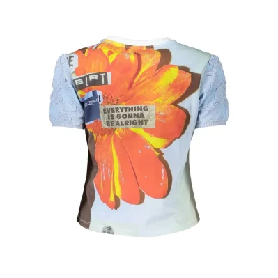Light Blue Cotton Women Top