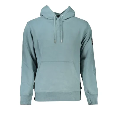 Chic Green Hooded Cotton Sweatshirt