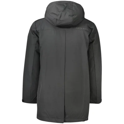 Black Polyester Men Jacket