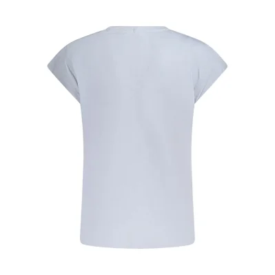 Light Blue Cotton Tops & T-Shirt