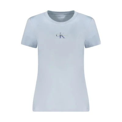 Light Blue Cotton Tops & T-Shirt