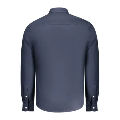 Blue Cotton Men Shirt