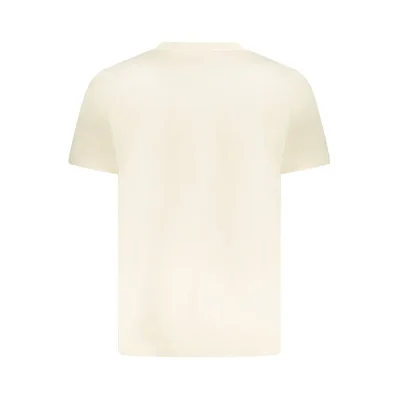 Beige Cotton Men T-Shirt