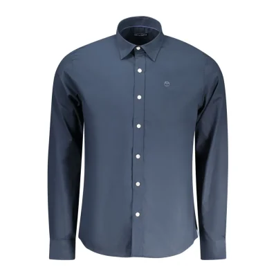 Blue Cotton Men Shirt
