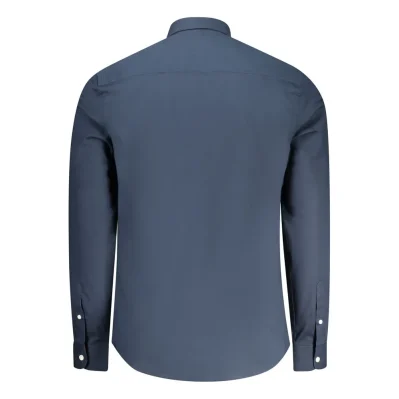 Blue Cotton Men Shirt