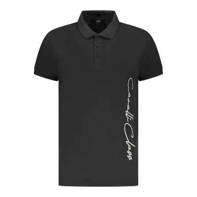 Black Cotton Polo Shirt