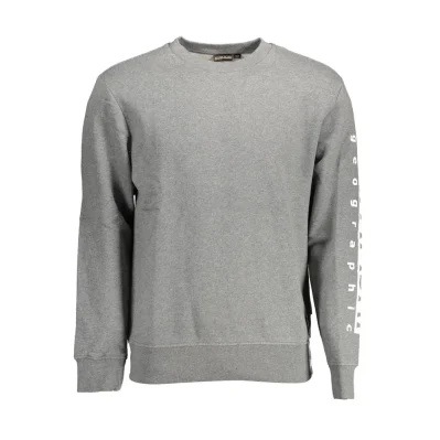 Gray Cotton Men Sweater
