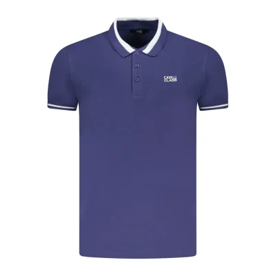 Blue Cotton Polo Shirt