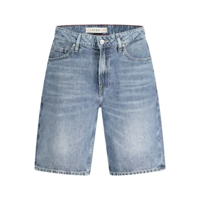 Blue Cotton Men Bermuda