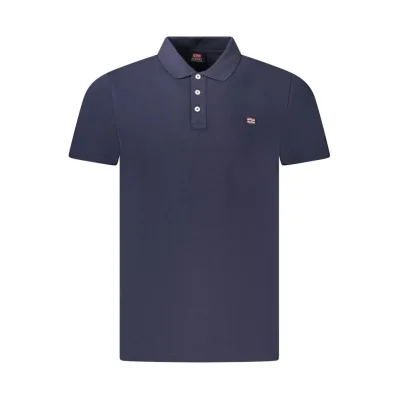 Blue Cotton Polo Shirt