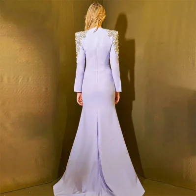Shiny Front Slit Dress