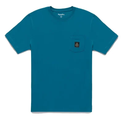 Light Blue Cotton Men T-Shirt