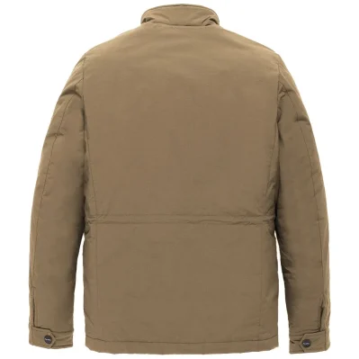 Brown Nylon Men Jacket