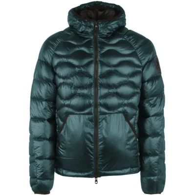 Green Nylon Men's Down Jacket
