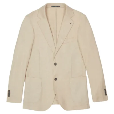 Beige Linen Blazer