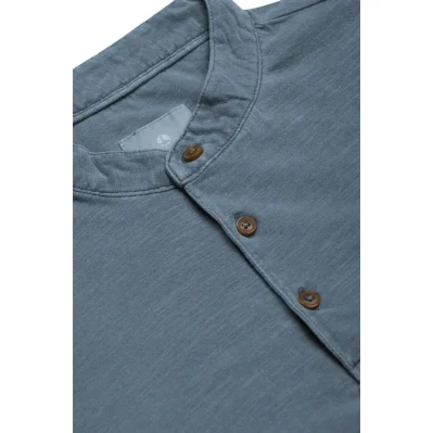 Light Blue Cotton Men T-Shirt