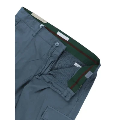 Light Blue Cotton Men Trouser