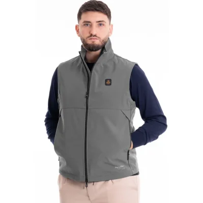 Brown Polyester Men Vest