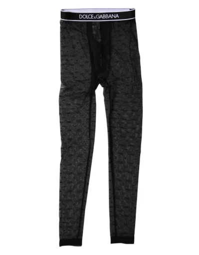 Black Logo Lace Lingerie Tight Pants Underwear