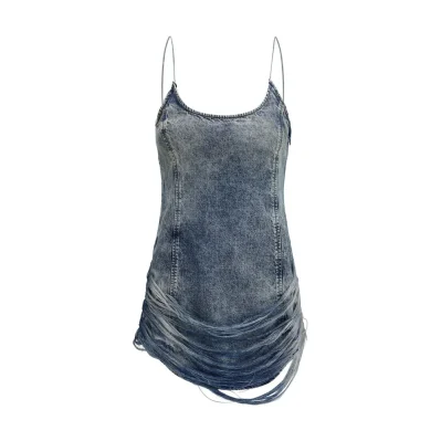 De-dra-short-fsg Mini Dress in denim