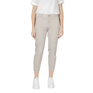 Beige Cotton Jeans & Pant
