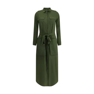 Long silk chemisier Dress