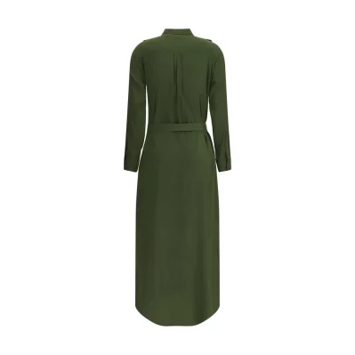Long silk chemisier Dress