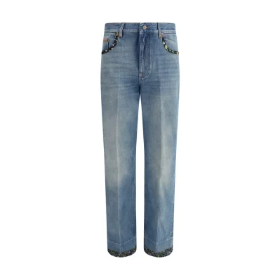 Jeans with floral details