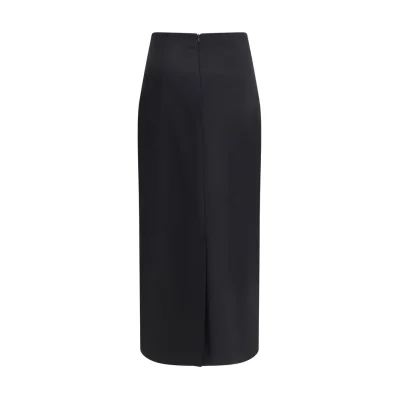 Virgin Wool Midi Skirt