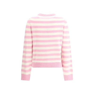 Striped sweater with rabbit