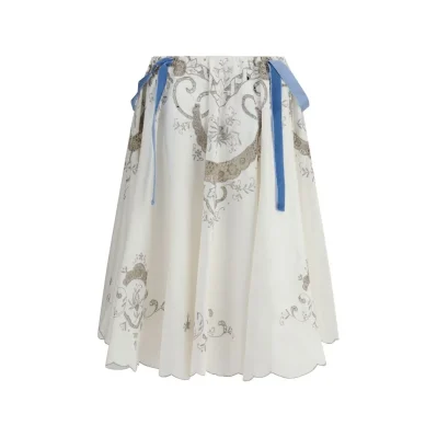 Cotton midi Skirt