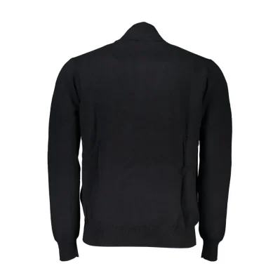 Elegant Half-Zip Sweater with Embroidered Detail
