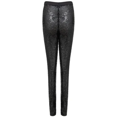 Black Polyester Joggers Workout Pant