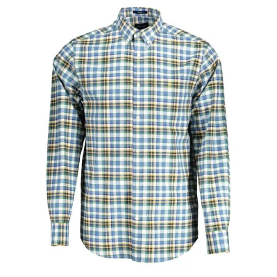 Blue Cotton Mens Shirt