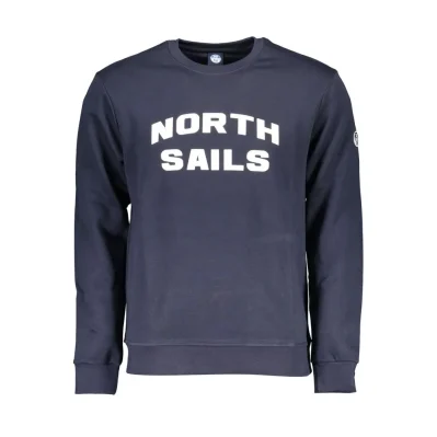 Blue Cotton Men Sweater