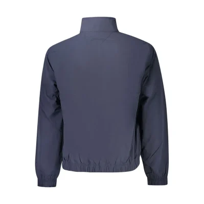 Blue Polyester Men Jacket