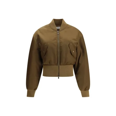 Glossy nylon bomber Jacket