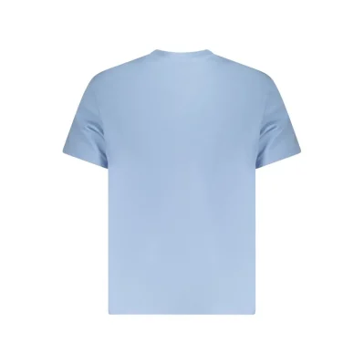 Light Blue Cotton Men T-Shirt