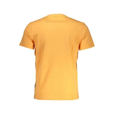 Orange Cotton Men T-Shirt