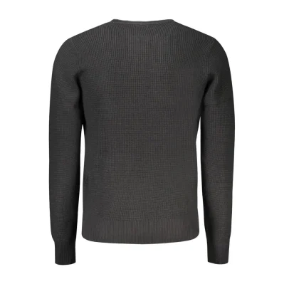 Black Viscose Men Sweater