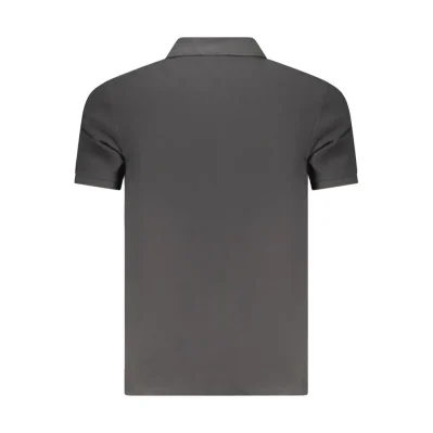 Black Cotton Men Polo Shirt