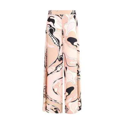 Orchid print silk Pants