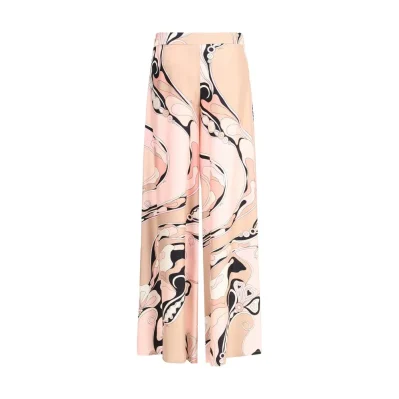 Orchid print silk Pants